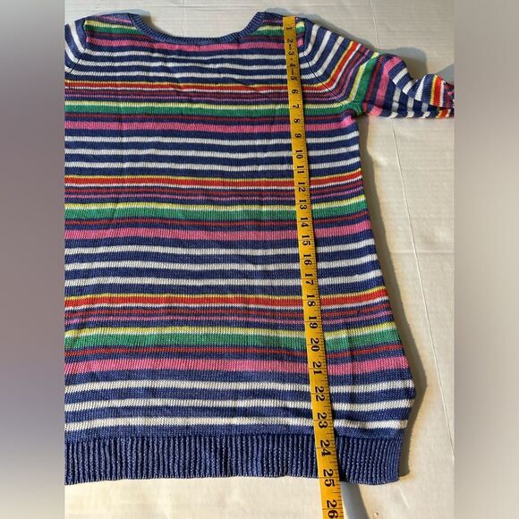 Talbots womens Petunia Striped Linen Sweater Size S - Picture 8 of 8